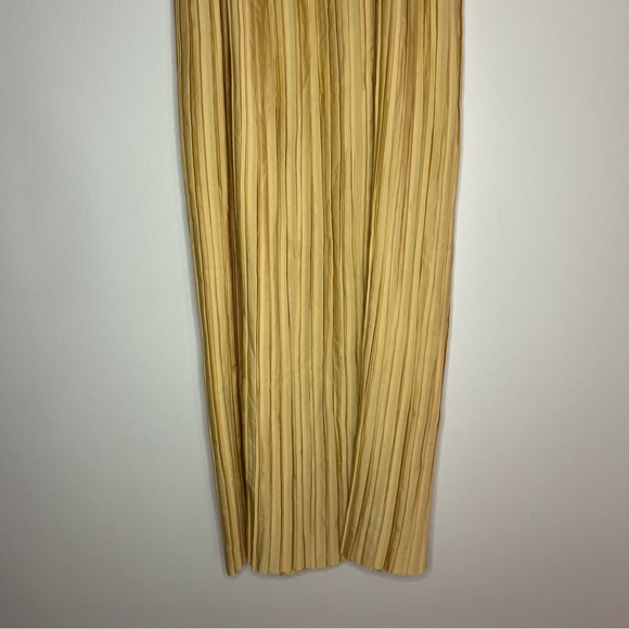 Banana Republic NWT Yellow Pleated Mini Dress Halter Neck - Picture 5 of 11